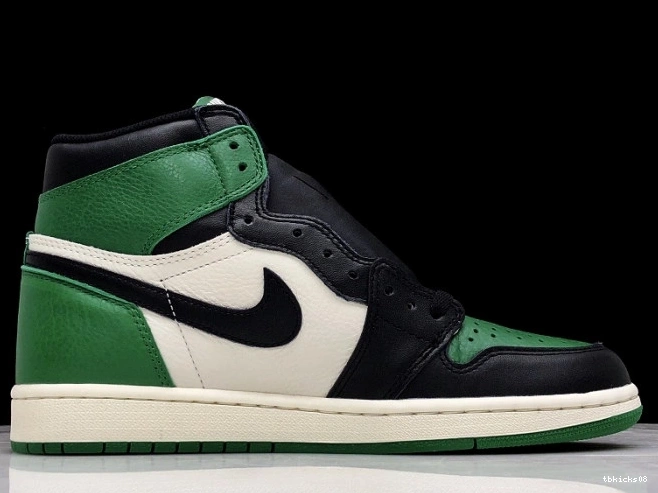 Reps TBkick 1 Air Jordan Green Pine NRG 555088-302 High OG Sail-Black 0630